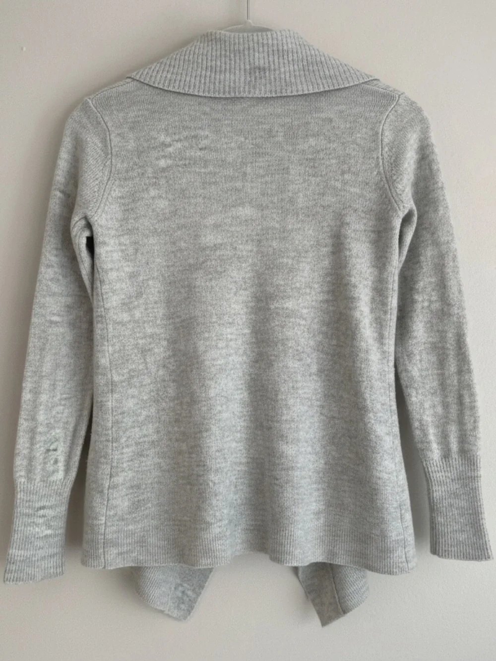J.Crew gray wool and alpaca blend open-front hooded cardigan
